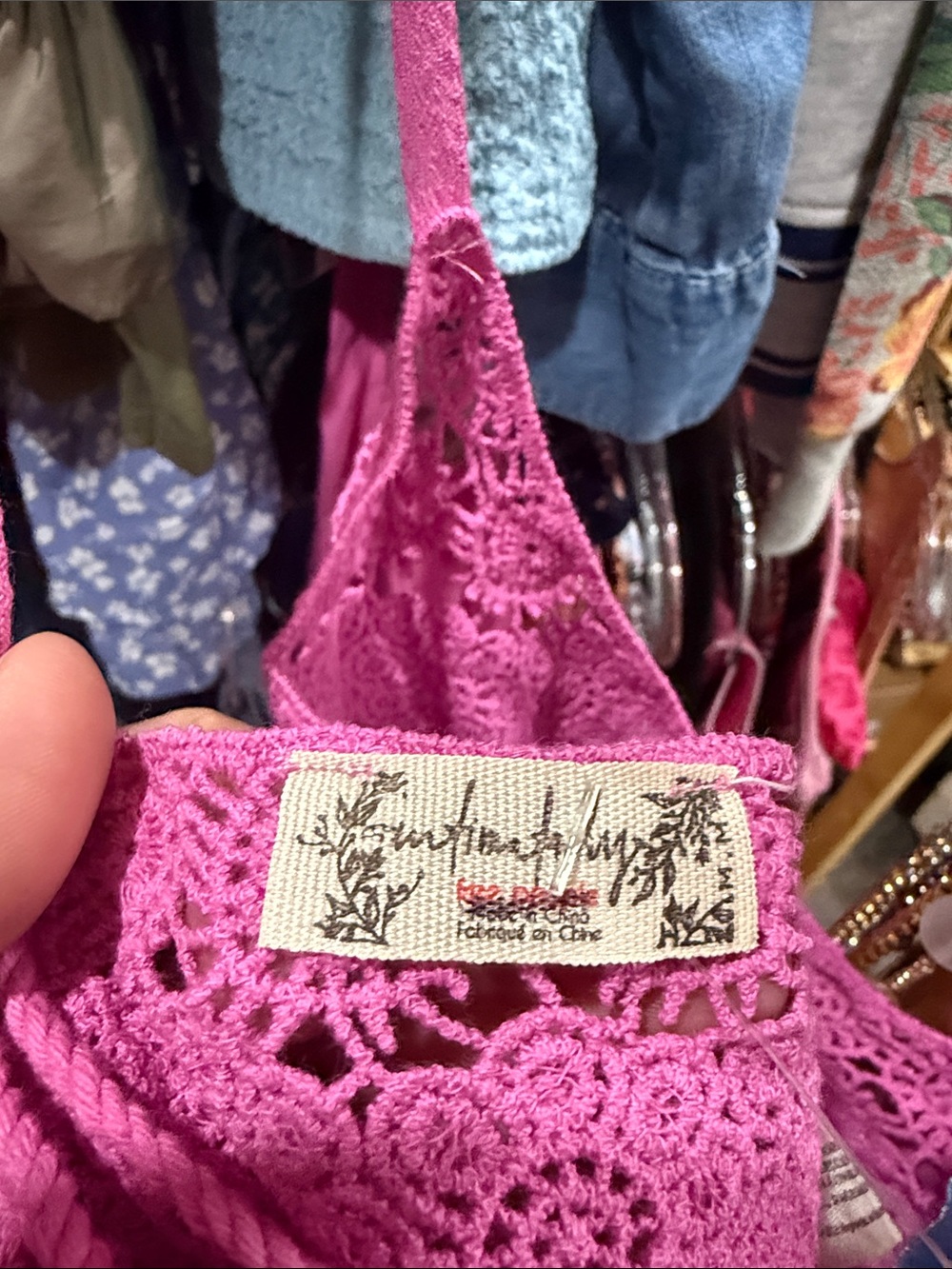 INTIMATELY FREE PEOPLE MEDIUM WALK THIS WAY CROCHET TOP - Picture 4 of 5